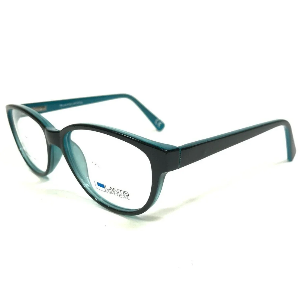 Lantis Optical Eyeglasses Frames CS L6017 Black Blue Square Full Rim 52-16-135
